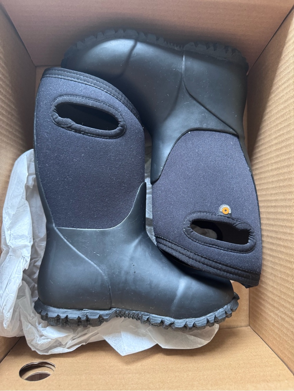 Bogs Kids Black Pull-On Waterproof Rain Boots